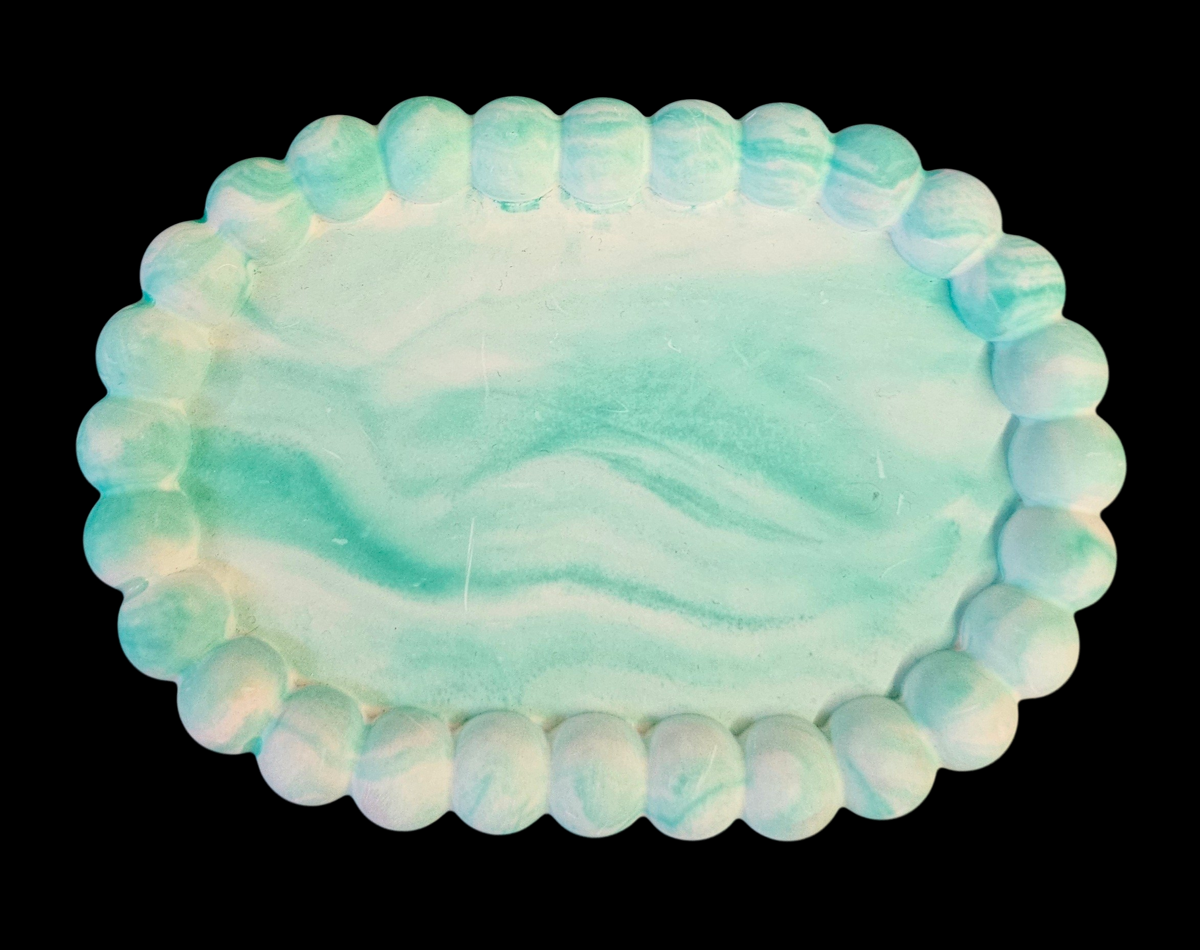 Plateau décoratif marbré rose - vue produit