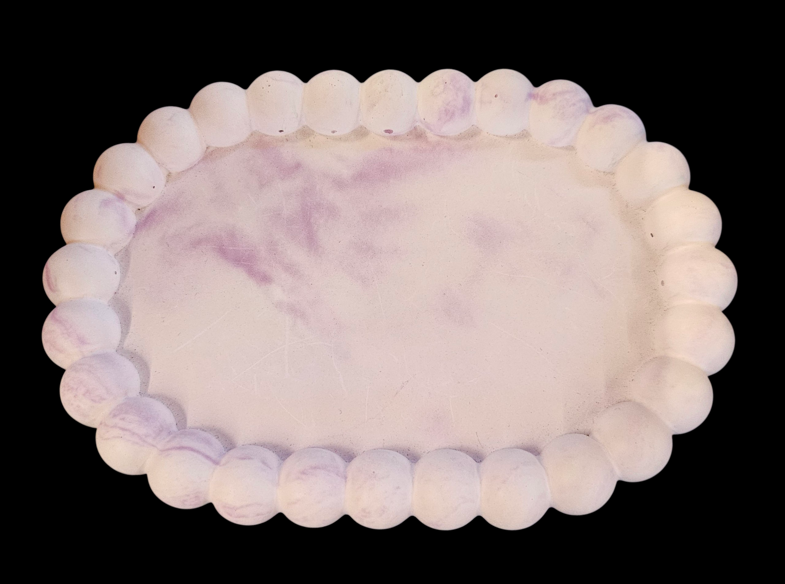 Plateau décoratif marbré rose - vue produit