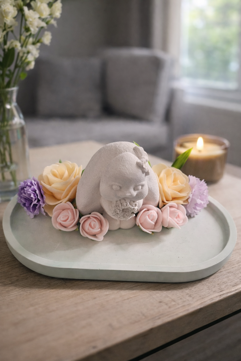 Décoration Pâques lapin pastel