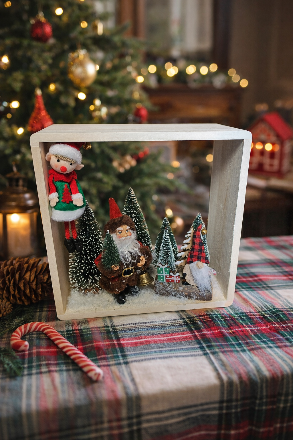 Décoration Noël village miniature